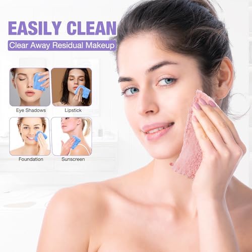 28 Pack Makeup Remover Cloths, Super Soft Premium Facial Cleansing Towels - Image 3