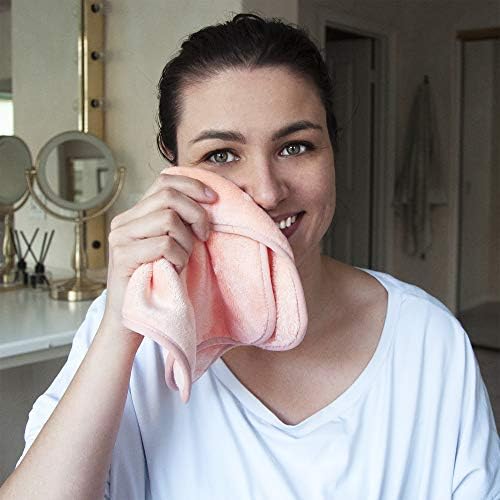 Eurow Reusable Makeup Remover Cloths, Soft Microfiber Face Towels for All Skin Types, Chemical-Free, Protective, Machine Washable, Gentle & Effective Facial Cleansing, 8"x16", Coral, 2-Pack - Image 3