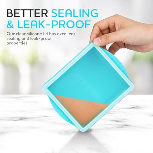Xomoo 2 Cup Silicone Freezer Trays with Lids, Silicone Soup Freezer Molds - Leakproof, BPA-Free, Stackable, Microwave & Dishwasher Safe, Perfect for Soups, Sauces, Meal Prep, and Baked Goods - 4 Pack - Image 4