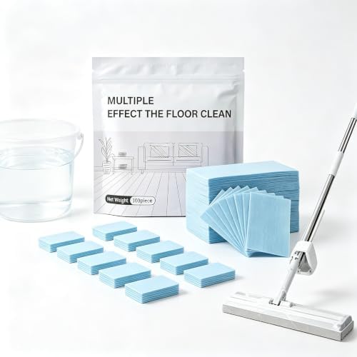 2026 New Ivovex Floor Cleaning Tablets, 100 Count Dissolvable Sheets for Hardwood Tile Laminate Vinyl, Concentrated Deep Clean Solution, Space-Saving Eco-Friendly Mop Refills - Image 6