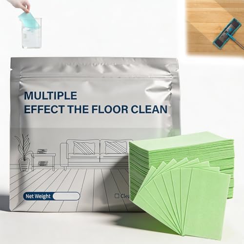 Multiple Effect The Floor Clean, 2027 New Multi Effect Floor Clean Tablets, Concentrated Cleaner for Hardwood, Tile, Laminate & More (Green — Gardenia Scent, 60PC) by Unknown
