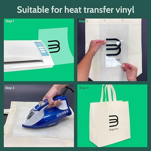 Bagways 10 PACK Reusable Grocery Bags with Handles, Durable, Foldable, Washable Eco-Friendly Shopping Totes, 14x6.5x14 Inch, Cream - Image 5