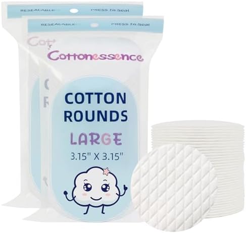 Premium Cotton Rounds（120 Count， Pack of 2 - Cotton Pads for Face, 100% Cotton Makeup Remover Pads, Soft and Lint-Free, for Removing Makeup, Nail Polish by CraftingHealthUnveilingBeauty