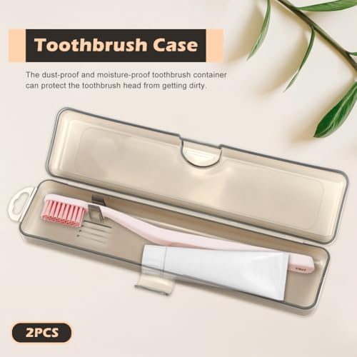 NINEFOX Toothbrush Travel Case 2 Packs,Transparent Black Toothbrushtoothbrush Cover,7.87 X 1.85 X 1.18 Inches Portable Travel Toothbrush Holder - Image 4