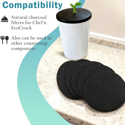 NewKe 12 Pack Natural Charcoal Filter Refills, Oval-Shaped Charcoal Filters - Image 5