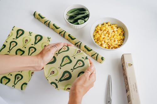 SuperBee Beeswax Wrap Roll XL 35x13" Reusable Food Wrap Bees – Pears - Image 5