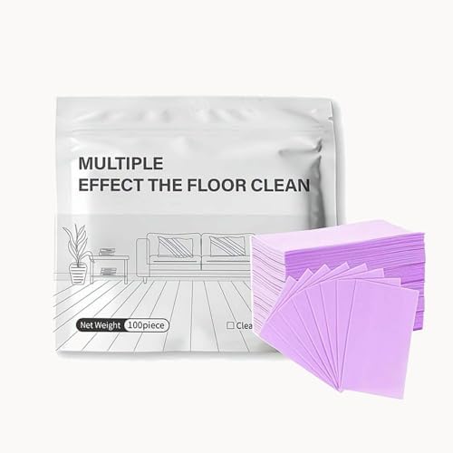 100 Piece Multi-Surface Floor Cleaning Tablets, Multi-Surface Floor Cleaner, Dissolvable Cleaning Sheets, for Hardwood Tile Kitchen Home (lavender) by Unknown