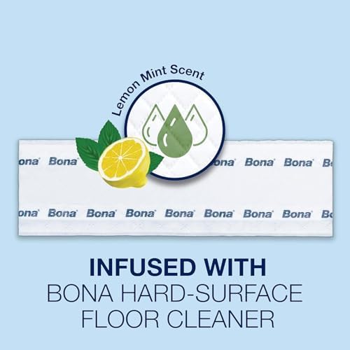 Bona® Disposable Wet Cleaning Pads for Hard-Surface Floors, Lemon Mint Scent 12 Count (Pack of 1) - Image 3