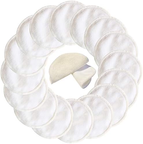 16 Pack Reusable Makeup Remover Pads with Laundry Bag - 2 Layers 3.15inch Cotton Rounds Pads, Washable Facial Cleansing Cloths Eye Makeup Remove Face Wipe (Chemical Free Velour) by Pinowu