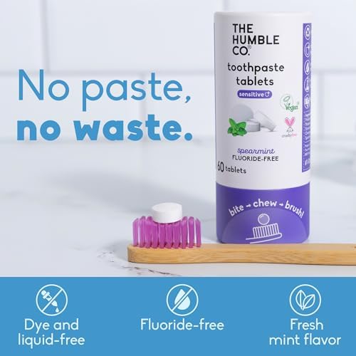 The Humble Co. Chewable Toothpaste Tablets, Fluoride-Free - Spearmint - Image 4