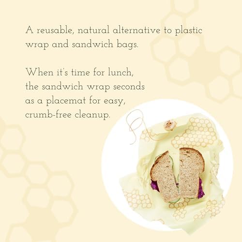 Bee's Wrap Beeswax Sandwich Wrap - Honeycomb - Image 3