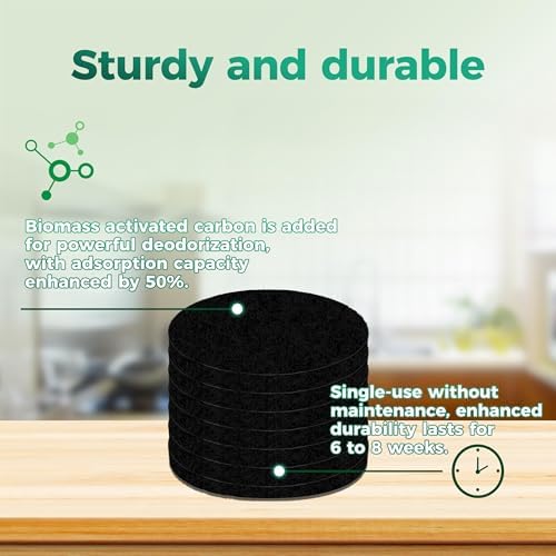 7.3 Inch Round Activated Carbon Compost Bin Filters - Image 6
