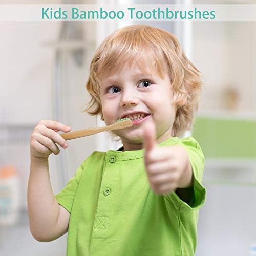 Boao 10 Pieces Kids Bamboo Toothbrush Natural Soft Bristle Wooden Toothbrush Toddlers Adults Natural Wood Organic Tooth Brush BPA-Free Color Travel - Image 6