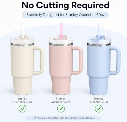 Joshey Replacement Straws for Stanley Quencher 30oz Tumbler, 6 Pack - Image 4