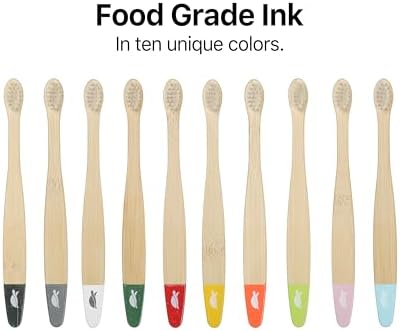 Sea Turtle Plant-Based Bristles, Ultra-Soft Bamboo Toothbrushes, Individually Sealed for Babies (10 Pack) - Image 3