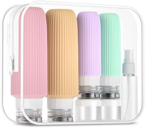 Mrsdry 16 Pack Travel Bottles for Toiletries, Large 6oz Silicone Travel Containers, Leak Proof Refillable Liquid Shampoo And Conditioner Travel Essentials by Mrsdry