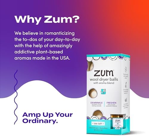 Zum Indigo Wild Laundry Dryer Balls Kit - Wool Laundry Balls for The Dryer - Essential Oil Spray - Reusable Drying Balls for Laundry - Sea Salt - (3 Dryer Balls, 1 Aroma Blend) - Image 6
