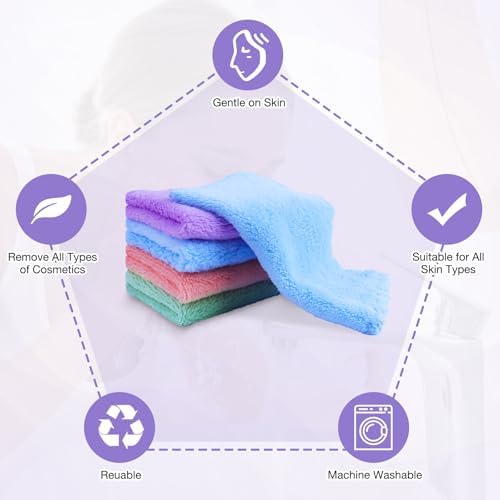 28 Pack Makeup Remover Cloths, Super Soft Premium Facial Cleansing Towels - Image 5