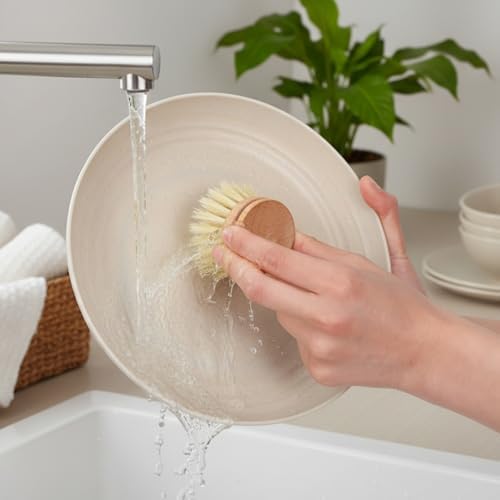 10pcs Natural Wooden Dish Brush Replacement Heads with Sisal Bristles – Eco-Friendly Kitchen Scrubber Refills for Pots, Pans, Utensils – Safe Scratch-Free Cleaning Brush Heads (1.89x1.57in) - Image 7