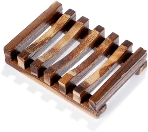Wooden Soap Holder, Teak Soap Dish Wooden Sponge Holder for Kitchen Sink, Teak Shower Caddy Self Draining Dishes for Shower, Sink, Bathroom, Kitchen, Countertop, Bathtub, RV by Unknown