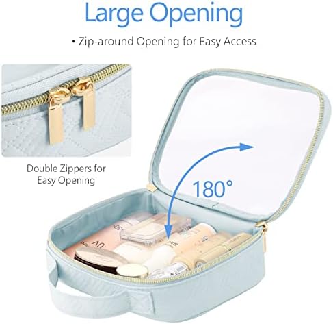 PACKISM Clear Makeup Bag - TSA Approved Toiletry Bag, 3 Blue Pink Yellow - Image 2