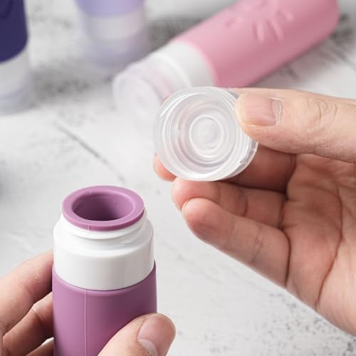 Zafit Travel Bottles for Toiletries, TSA Approved Travel Containers 3oz Leak Proof Travel Tubs Refillable Liquid Travel Accessories for Shampoo Conditioner Lotion Body Wash(Multicolored I) - Image 5