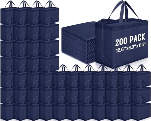 Windyun Reusable Grocery Bags Non Woven with Handles by Windyun