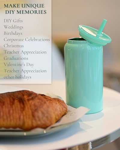 16 oz Sublimatable Tumbler, Insulated Tumbler with Straw - Image 7