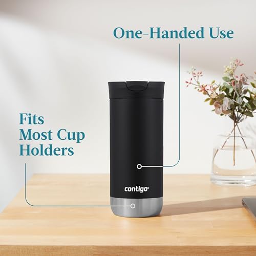 Contigo HuronTravel Mug Screw Cap Stainless Steel Drinking Cup - Image 4