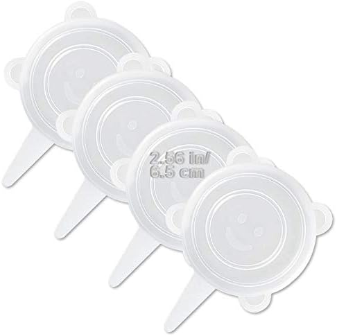LELE LIFE 4 Pack Same Size Silicone Stretch Lids, Thicker Reusable Sturdy Silicone Container Cover, Expandable Food Storage Covers, Dishwasher and Freezer Safe, 2.56in(6.5cm) by LELE+LIFE