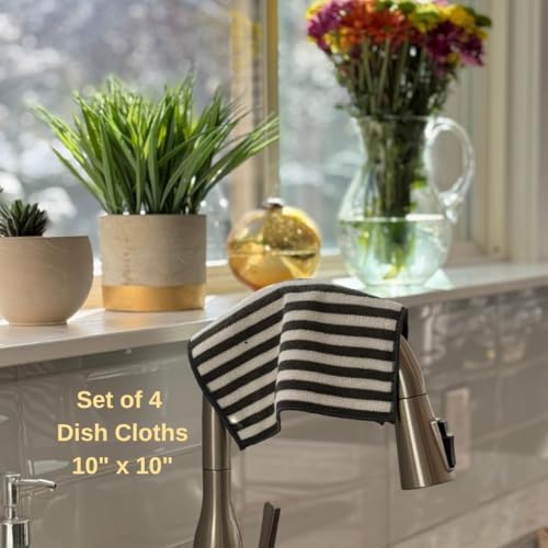Dish Cloths for Washing Dishes 4pk - Odor-Resistant & Non-Scratch Scrubber - Image 4