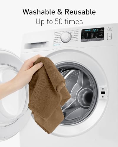 Fantasticlean Microfiber Cleaning Cloth Roll- 30 Sheets, 12" x 12" (Tan) - Image 6