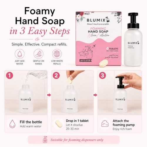 Foaming Hand Soap Refill Tablets, Concentrated Hand Soap Tablets, Just Add Warm Water, For Reusable Foaming Soap Dispensers (6 Count, Lilac, Refill Only) - Image 2