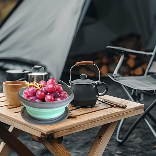 Collapsible Camping Bowl with Lid, Foldable Food Container - Image 4