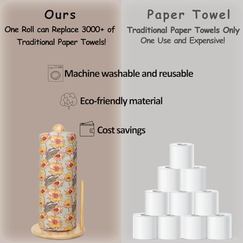 25 Pack Reusable Tissue Paperless Towel Roll Washable Cotton for Kitchen Towels Zero Waste Products Replacement Tissue (RT-H) - Image 3