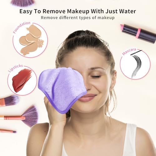 my novel things Makeup Remover Cloth Pad, 6.5" x 6.5", 12 Packs Set - Image 7