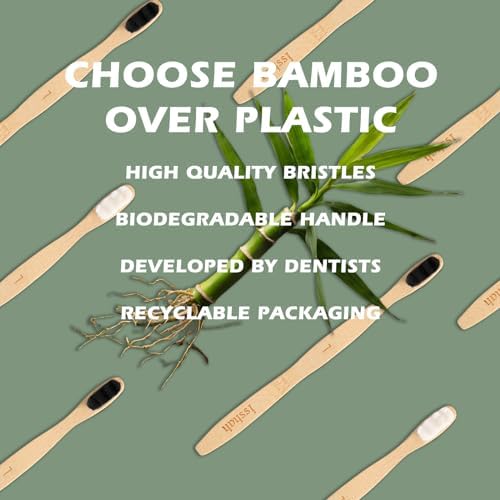 Isshah Extra Soft 20K Bristles Bamboo Toothbrush - Sensitive Gum - 8 Pack - Image 4