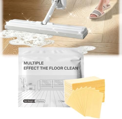 100/150/200/300pcs Floor Cleaning Tablets, Multi-Surface Floor Cleaning Tablets, Concentrated Cleaner Multiple Effect the Floors Clean for Tile,Hardwood (Yellow-30pcs) by Unknown