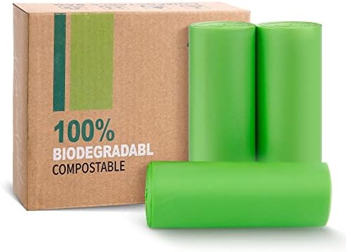 Compost Bags 5 Gallon 20Liter Extra Thick 0.78 Mils Food scrap waste bags with US BPI ASTM D6400 and Europe OK Compost Home Certified by JENCENBIO