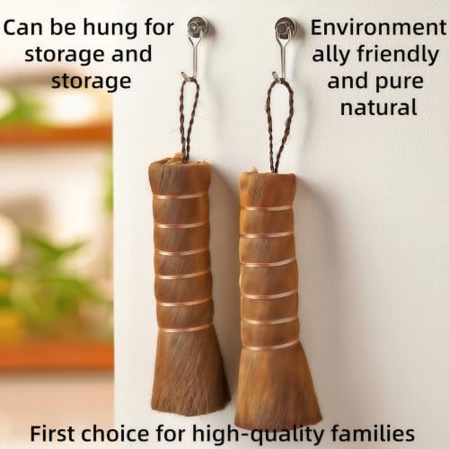Palm Fiber Pot Brush, Natural Coconut Dish Brush, Hand Woven Palm Cleaning Brush, Non Scratch Nonstick Pan Cleaning Brush, Eco Friendly Plastic Free Kitchen Scrubber for Cookware Wok Plates - Image 6