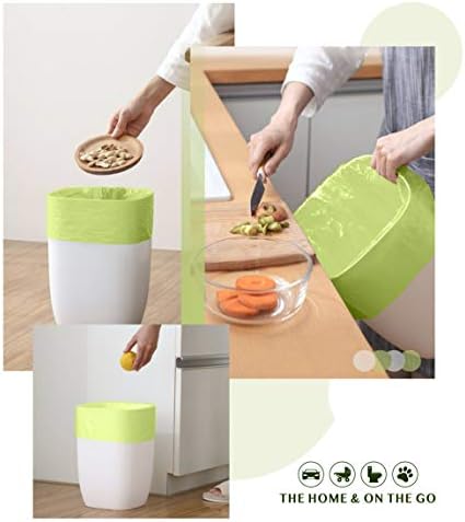 Compostable Trash Bags - FORID 1.2 Gallon Small Garbage Bags 150 Count Mini Strong Trash Can Liners 5 Liter Unscented Wastebasket Bags for Kitchen Bathroom Office Home Garbage Can (5 Rolls/Green) - Image 5