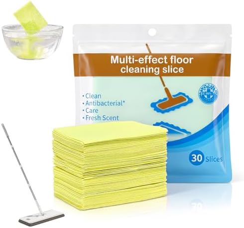 Multi-Effect Floor Clean Tablets, 2026 Upgraded Floor Cleaner Tablets, Multi-Surface Cleaner, Dissolvable Pre-Measured Deep Cleaning Cleaning Solution for Tile & Vinyl Floors (Yellow 30PCS) by Byblack