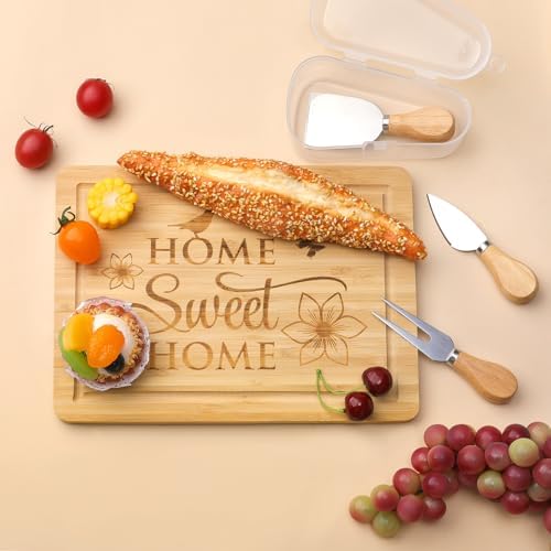Housewarming Gifts for New Home, 10Pcs House Warming Gift Basket with Aroma Candle, Cutting Board, Cheese Knife, Condiment Dish, Coasters for Couples, Closing Gifts for Home Buyers - Image 6