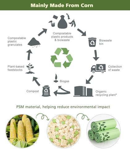 AYOTEE 150 Bags Compostable Trash Bags 3 Gallon Trash Bag, Compostable Bags - Image 2
