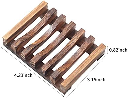 Wooden Soap Dish for Shower,Set of 3,Self Draining Bar Holder for Bathroom, Soap Saver Tray Soap Stand for Homemade Soap, Vowupt - Image 5