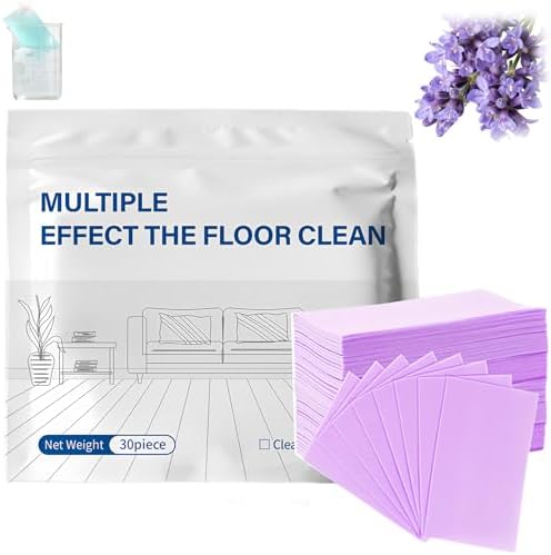 100/200/300 Pcs Multi-Surface Floor Cleaning Tablets, Multi-Effect Floor Clean Tablets, Dissolvable Mopping Refill for Tile, Vinyl, Hardwood, Laminate & Sealed Hard Floors (Purple( Lavender),100pcs) by Unknown