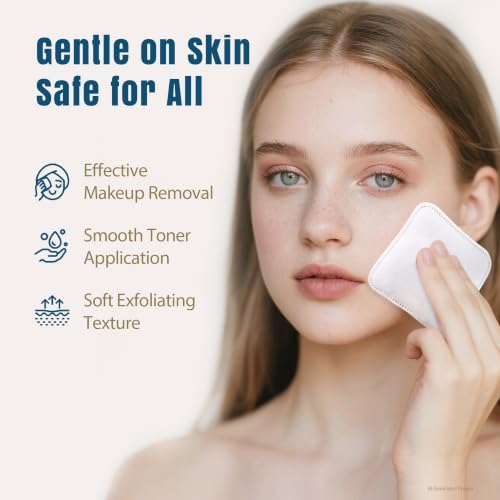 Ourmed Life Large Cotton Pads for Face, 3 x 3 Makeup Remover Pads, 120 ct - Image 2