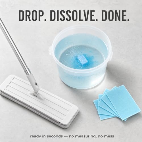 Multi-Surface Floor Cleaning Tablets, 100PCS Concentrated Floor Cleaner Tablets for Hardwood, Tile, Laminate & Vinyl Floors, Dissolvable Mop Cleaning Solution for Home & Kitchen Use - Image 6