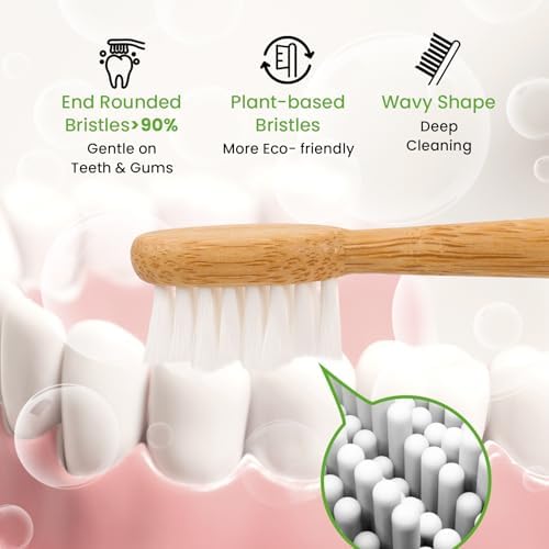 Bamboo Toothbrush Heads Compatible with Philips Sonicare, Soft Castor-Oil Bristles, Biodegradable Toothbrush Replacement Heads, Eco-Friendly & Daily Cleaning - Image 4