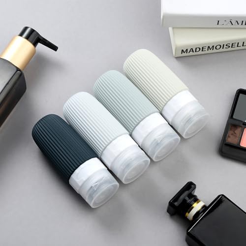 Mrsdry Travel Bottles for Toiletries, Tsa Approved 2oz Travel Bottles, BPA Free Leak Proof Travel Size Toiletry Containers, Refillable Travel Accessories with Toiletry Bag for Shampoo Liquid (4 Pack) - Image 6